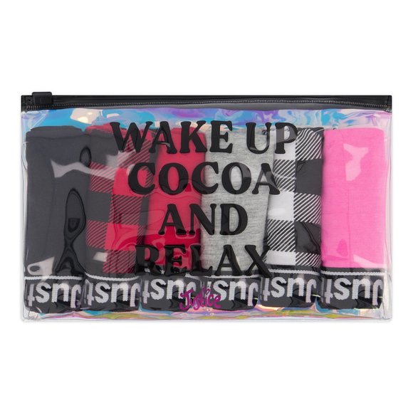 New Justice Girls Soft Cotton Bikini Underwear 6-Pack Christmas Buffalo Plaid - Picture 2 of 16